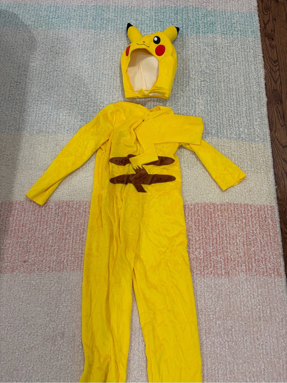 Pikachu Yellow Kids Costume Onesie with Hood